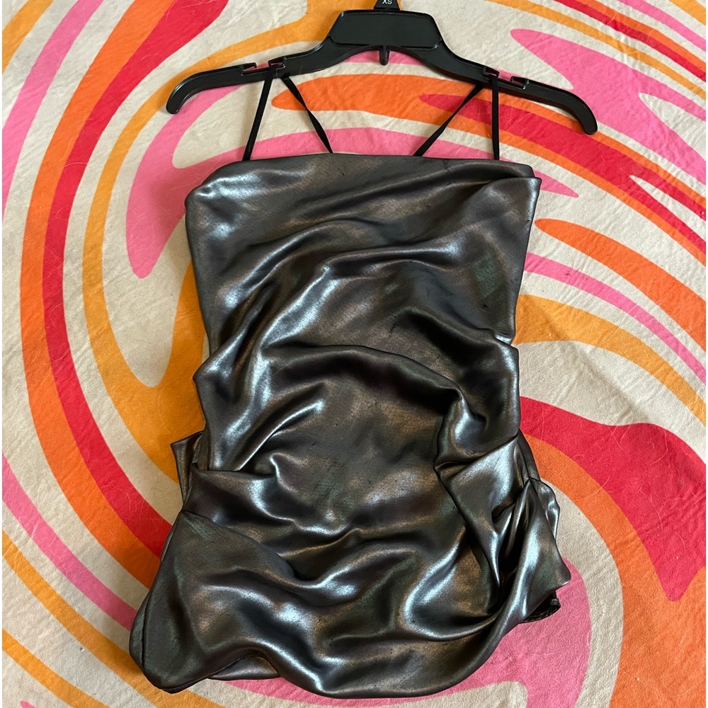 metallic tank top